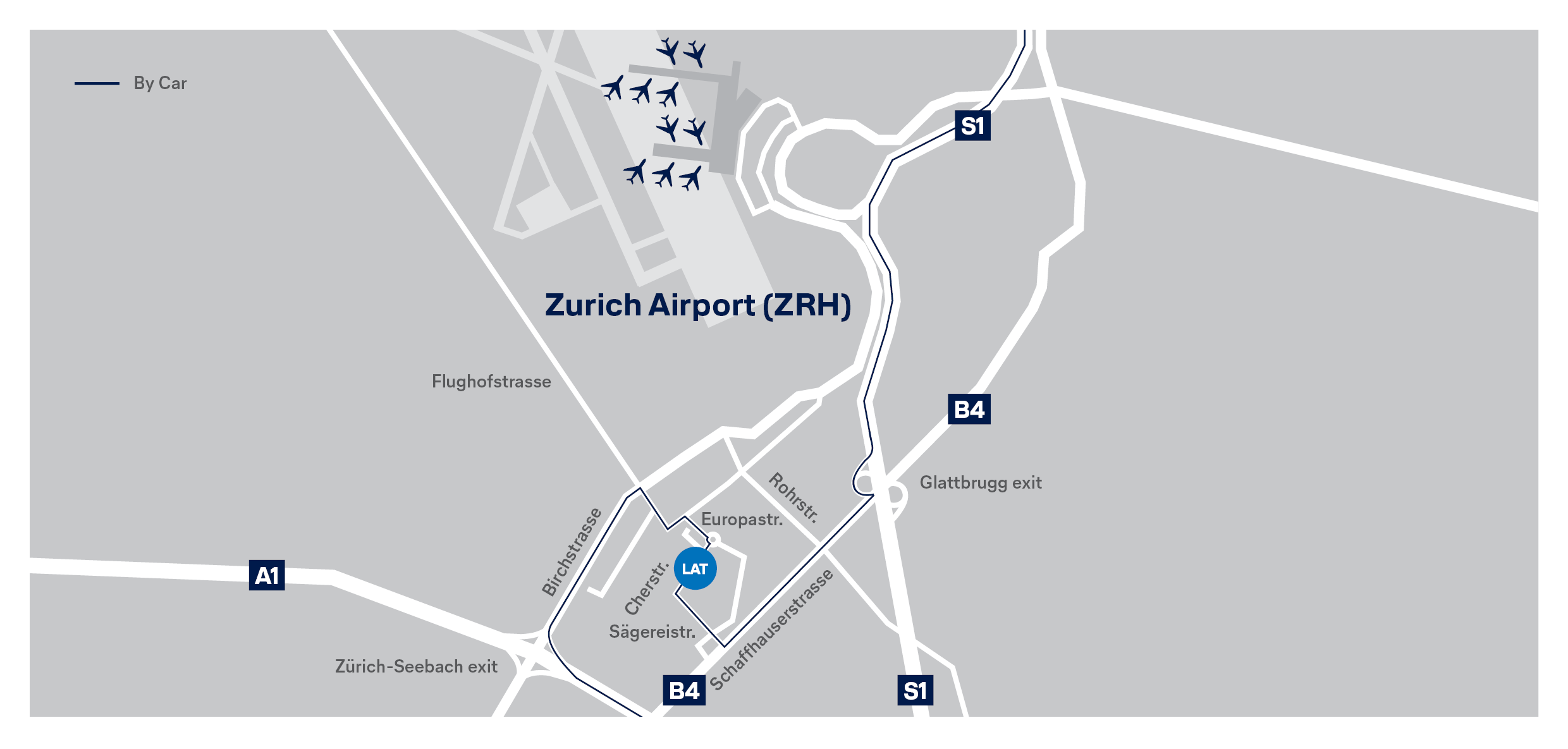 Location description of the LATC in Zurich